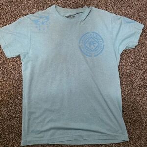 American Fighter Light Aqua/Teal Graphic Short Sleeve Tee